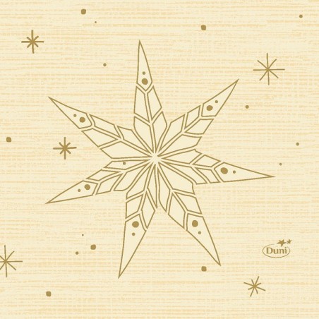 Serviettes Duni Star Stories Crème 24x24cm