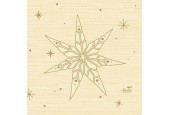 Serviettes Duni Star Stories Crème 24x24cm