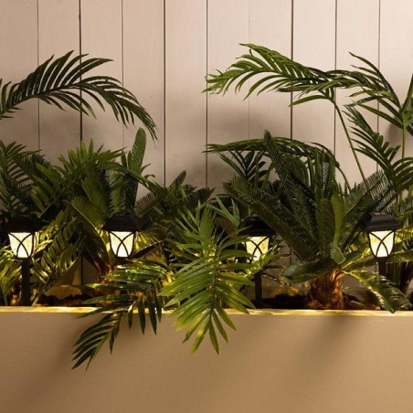 Lumineo Solar stake light L10-W10-H33cm set van 4 Zwart