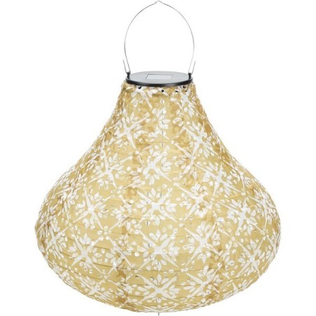 Lampe solaire lanterne forme poire dia30cmx27cm 1 LED blanc chaud