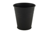 Dijk Natural Collections Pot de fleur métal Ø12x12cm noir mat