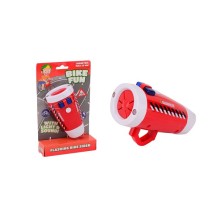 John Toy Bike Fun Fietslamp Brandweer Met Geluid 14x5,5x24,5 Cm