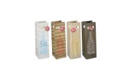 Sac cadeau en papier pour bouteille de vin 40x12,4x12,4cm