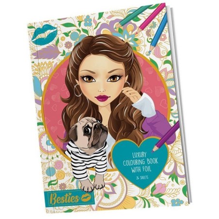 Grafix Besties Livre de coloriage de luxe A4 avec film, 24 feuilles