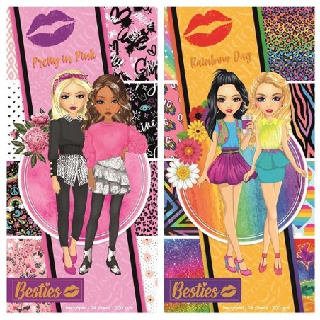 Grafix Besties Bloc Design 30x15cm 24 feuilles (200 g/m²)