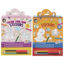 Grafix Colorez vos propres autocollants avec 3 crayons doubles