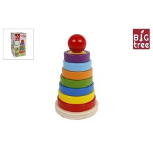 Big Tree Ringpyramide 16-delig FSC Hout 9,5x16,5cm