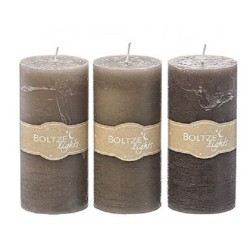 Boltze Home Stompkaars Ø7xH15cm Grey Wax