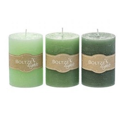 Boltze Home Stompkaars Ø7xH10cm Green Wax