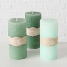 Boltze Home Bougie Pilier Ø7xH15cm Cire Verte