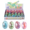 Oeuf de dinosaure slime/putty avec dinosaure 6,5 cm