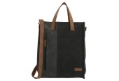 Beagles Brunete Shopper Kunstleder 30xh36cm Zwart