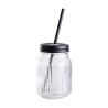 Verre à boire avec couvercle et paille 450ml Ø8,5x13cm