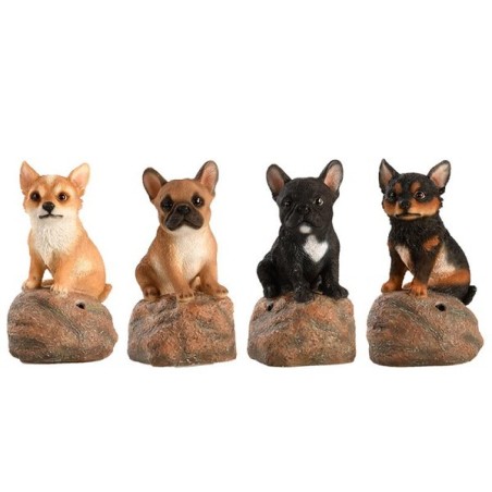 Esschert Design chiot de voeux en polyrésine avec capteur