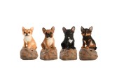 Esschert Design chiot de voeux en polyrésine avec capteur