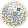 Set d'assiettes confettis 4 pièces en plastique Ø22,5cm
