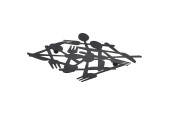 Dessous de verre couverts design métal 19x19cm noir