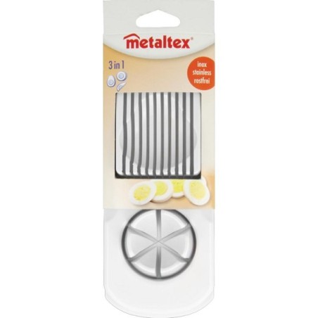 Metaltex Coupe-œufs double plastique/inox sur carte