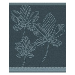 DDDDD Torchon de cuisine feuilles 50x55cm bleu atlantique par 6 pièces