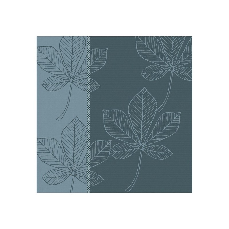 DDDDD Theedoek leaves 60x65cm atlantic blue per 6 stuks