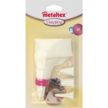 Metaltex Dolceforno poche à douille coton 23cm avec 4 douilles