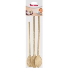 Metaltex Beukenhouten pollepelset 3-delig 25/30/32 cm