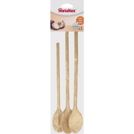 Metaltex Ensemble de louches en hêtre 3 pièces 25/30/32 cm