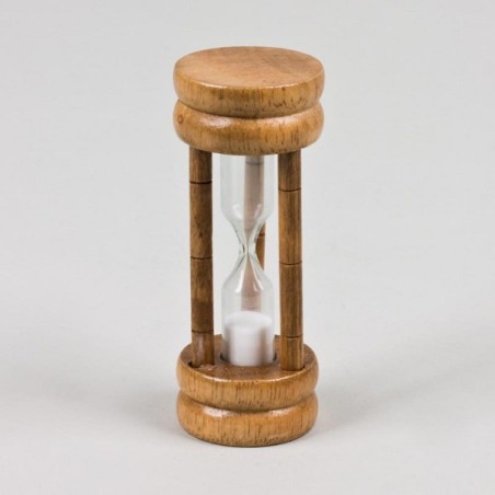 Metaltex Sablier 3 minutes bois foncé