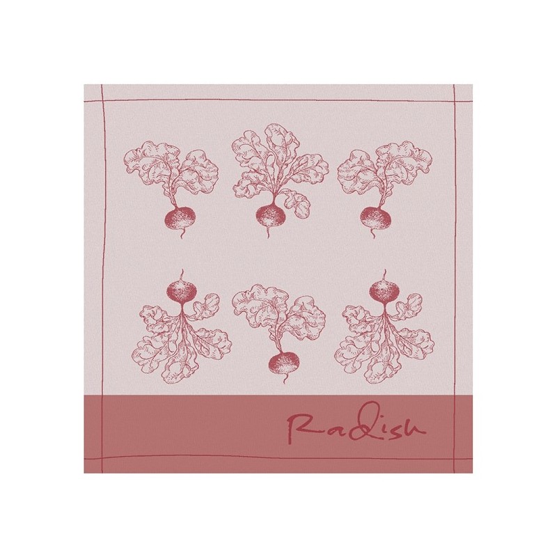 DDDDD Theedoek radish 60x65cm red per 6 stuks