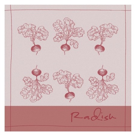 DDDDD Theedoek radish 60x65cm red per 6 stuks