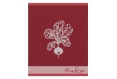 DDDDD Torchon de cuisine Radis 50x55cm rouge par 6 pièces