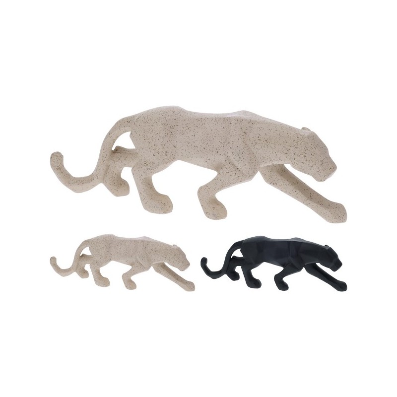 Panter polystone geometrisch 24x5x8cm