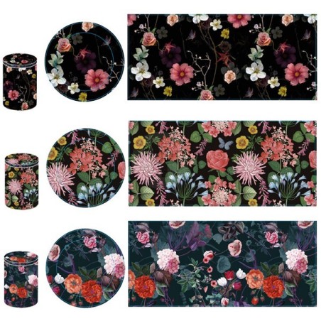 Boîte de rangement fleurs Ø10,5xh16cm