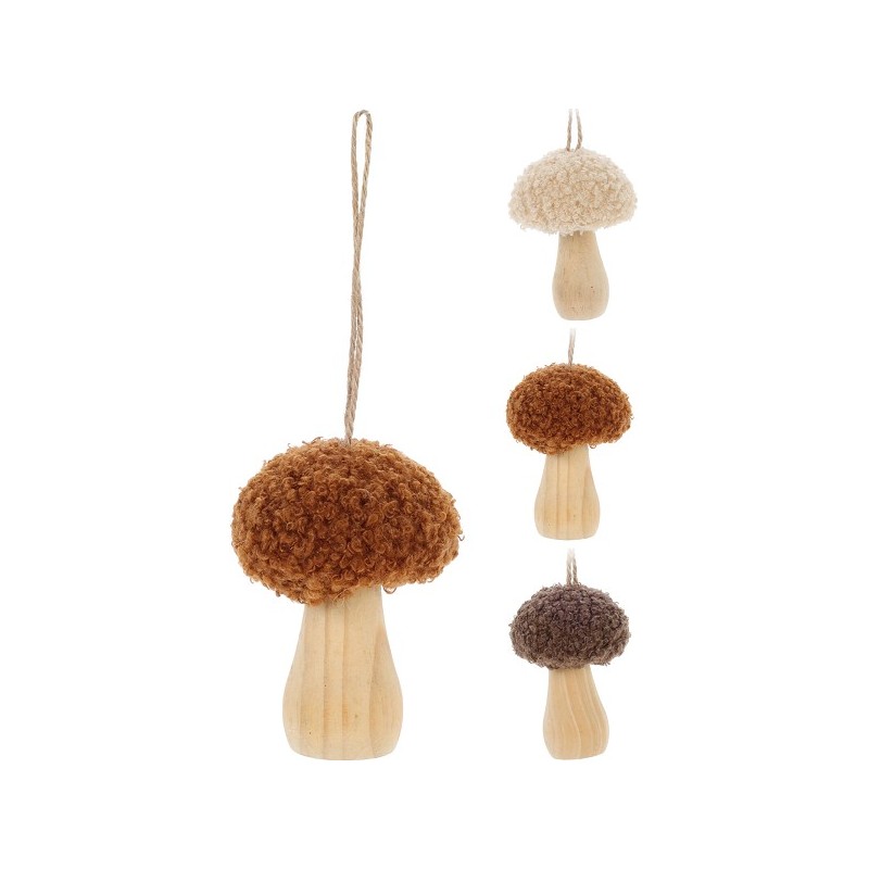 Paddestoel teddy 9cm 3ass kleur