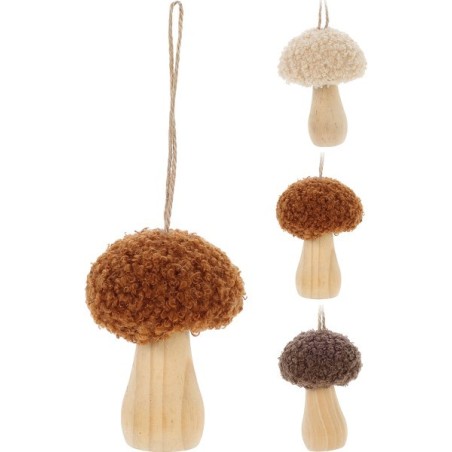 Paddestoel teddy 9cm 3ass kleur