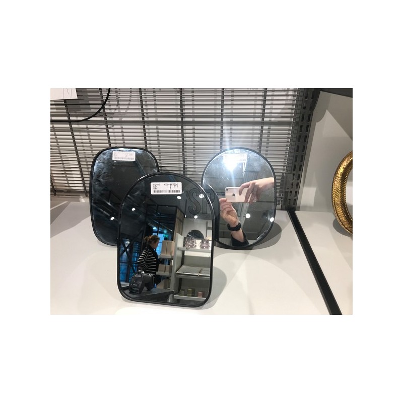 Spiegel 22x16x1,5cm zwart