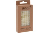 Mini kaarsjes gedraaid 10cm set a 10 stuks ivoor