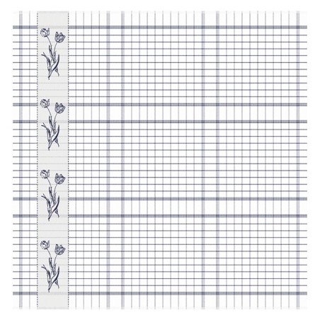 DDDDD Theedoek lisse 60x65cm blue per 6 stuks