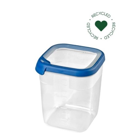 Curver Grand Chef Eco Vershoudbakje 2,6L Vierkant Transparant/Donkerblauw