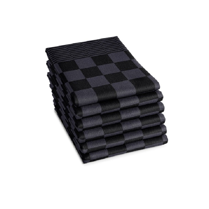 DDDDD Torchon barbecue 65x65 anthracite par 6 pièces