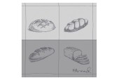 DDDDD Theedoek bread 60x65cm grey per 6 stuks