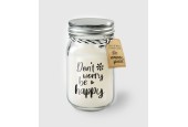 Paperdreams Black & White scented candles - Don't worry be happy