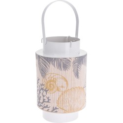 Lanterne bambou métal Ø14x22cm