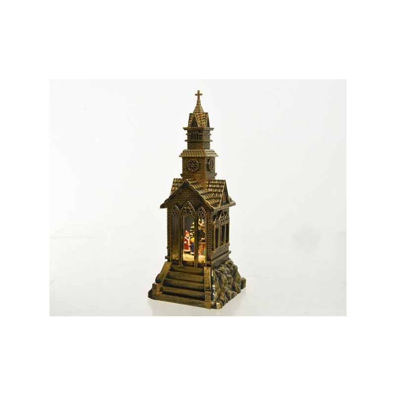 Lumineo LED scène église 14x14x34cm-2L