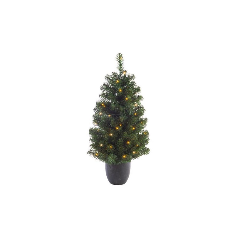 Sapin de Noël Impérial en pot adapté à l'EXTÉRIEUR 120cm 80LED.