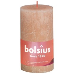 Bolsius Bougie bloc rustique collection Shine 130/68 Misty Pink - Misty Pink