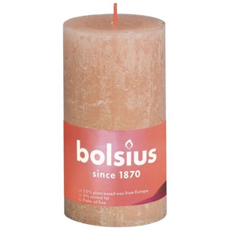 Bolsius Bougie bloc rustique collection Shine 130/68 Misty Pink - Misty Pink