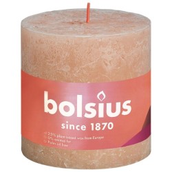 Bougie pilier rustique Bolsius collection Shine 100/100 Misty Pink - Misty Pink