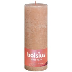 Bolsius Bougie pilier rustique collection Shine 190/68 Misty Pink - Misty Pink