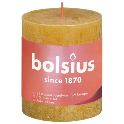 Bolsius Bougie pilier rustique collection Shine 80/68 Jaune nid d'abeille (Jaune nid d'abeille)
